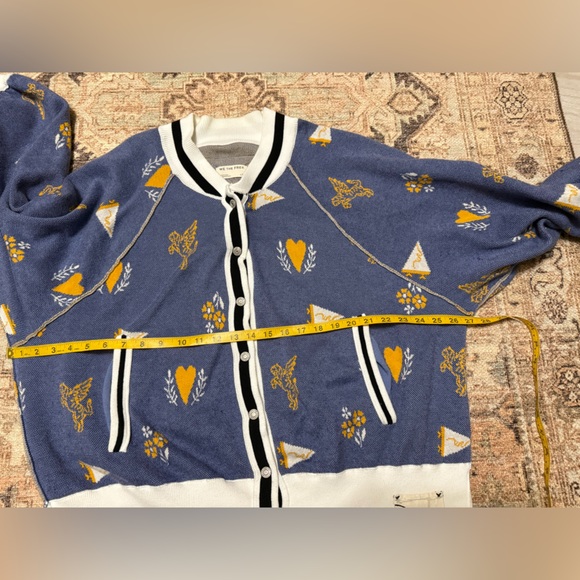 We The Free Blue and Gold Patterned Cardigan - Picture 8 of 15